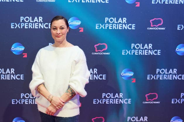 Lina van de Mars -Eroeffnung der Ausstellung POLAR EXPERIENCE- Die Immersive Ausstellung ueber die Arktis und Antarktis in der Arena Berlin am 05.12.2025. Eroeffnung Polar Experience