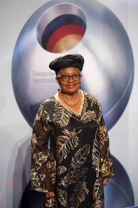 Ngozi Okonjo-Iweala bei der Verleihung des 18. Deutschen Nachhaltigkeitspreises 2025 im Maritim Hotel. Düsseldorf, 05.12.2025
