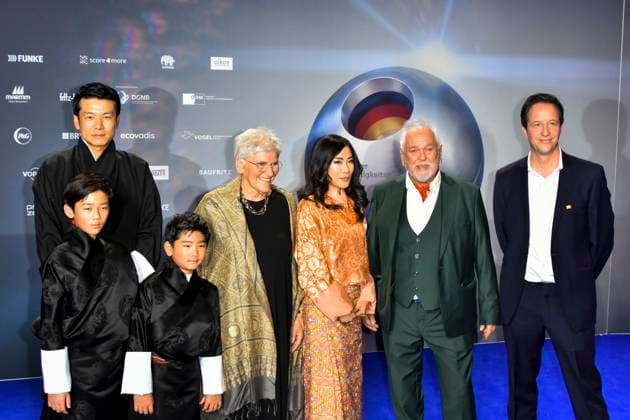 ABBduesseldorf: H.R.H. Princess Dechan Yangzom Wangchuck and Husband Dasho Tandin Namgyel is the daughter of the fourth King of Bhutan Jigme Singye Wangchuck zu Gast auf dem blauen Teppich bei der 18.Verleihung Deutscher Nachhaltigkeitspreis 2025 im Maritim Hotel am 05.12.2025 NRW Deutschland