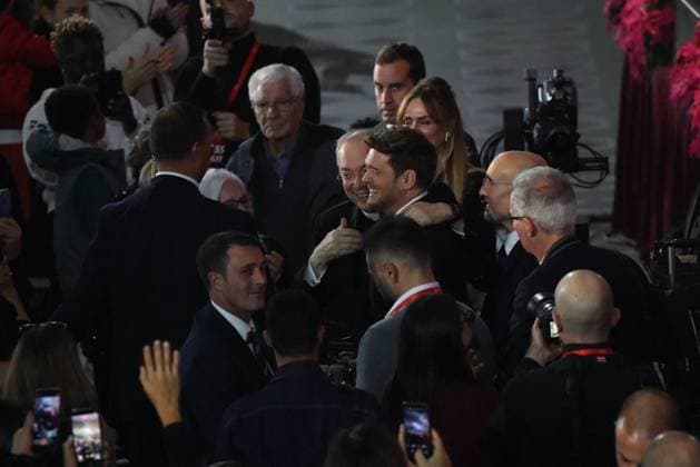 December 6, 2025, Rome, Rome, Italy: Pope Leo XIV attends the concert for the poor with Canadian singer Michael Steven Buble and Serena Autieri held in the Paul VI Hall in the Vatican. Vatican City 06 12 2025 Rome Italy  - ZUMAa289 20251206_zia_a289_123 Copyright: xMariaxLauraxAntonellix