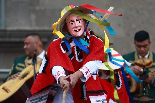 Mexican President Claudia Sheinbaum leads Seven years of transformation in Mexico City MEXICO CITY, MEXICO - DECEMBER 06: Mexican dancers perform during the massive rally named Seven years of transformation at the Zocalo main square, in Mexico City, Mexico on December 06, 2025. The event which drew hundreds of thousands of people was held to celebrate seven years of MORENA party in power. Daniel Cardenas Anadolu Mexico City Mexico. Editorial use only. Please get in touch for any other usage.  Copyright: x2025xAnadoluxDanielxCardenasx