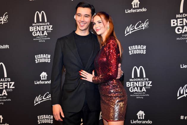 Diego Pooth und Louisa Buescher bei der Benefiz Gala zugunsten der McDonalds Kinderhilfe Stiftung am 6.12.2025 in Muenchen McDonalds Benefiz Gala 2025 in Muenchen