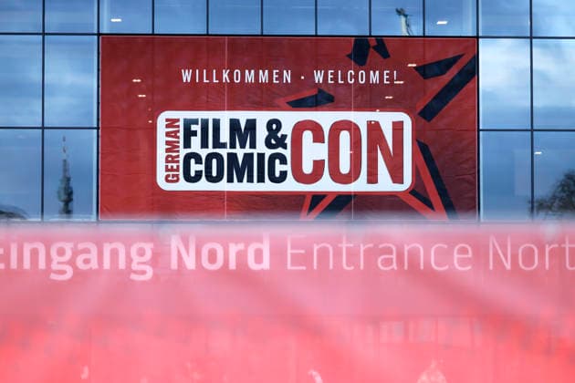 Ein Plakat für die German Film & Comic Con zu sehen am Eingang der Messe Dortmund. (Themenbild, Symbolbild) Dortmund, 06.12.2025 NRW Deutschland Copyright: xChristophxHardtx