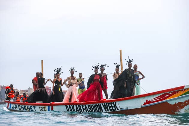 23rd Dakar Fashion Week held on fishing boats DAKAR, SENEGAL – DECEMBER 6: Models showcase designs aboard fishing boats off Ngor Island during the 23rd Dakar Fashion Week, organized by Senegalese-French designer Adama N’Diaye, founder of the brand Adama Paris, on December 6, 2025, in Dakar, Senegal. Cem Ozdel Anadolu Dakar Senegal. Editorial use only. Please get in touch for any other usage.  Copyright: x2025xAnadoluxCemxOzdelx
