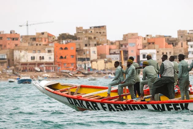 23rd Dakar Fashion Week held on fishing boats DAKAR, SENEGAL – DECEMBER 6: Models showcase designs aboard fishing boats off Ngor Island during the 23rd Dakar Fashion Week, organized by Senegalese-French designer Adama N’Diaye, founder of the brand Adama Paris, on December 6, 2025, in Dakar, Senegal. Cem Ozdel Anadolu Dakar Senegal. Editorial use only. Please get in touch for any other usage.  Copyright: x2025xAnadoluxCemxOzdelx