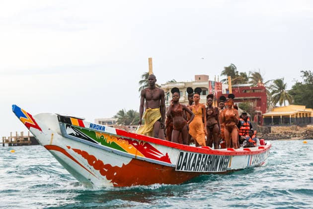 23rd Dakar Fashion Week held on fishing boats DAKAR, SENEGAL – DECEMBER 6: Models showcase designs aboard fishing boats off Ngor Island during the 23rd Dakar Fashion Week, organized by Senegalese-French designer Adama N’Diaye, founder of the brand Adama Paris, on December 6, 2025, in Dakar, Senegal. Cem Ozdel Anadolu Dakar Senegal. Editorial use only. Please get in touch for any other usage.  Copyright: x2025xAnadoluxCemxOzdelx
