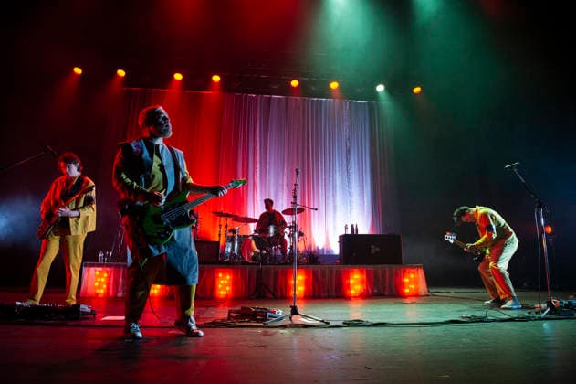 Everything Everything at Brixton Academy 06 12 2025 Art rock band from Manchester, Everything Everything perform at Brixton Academy in London on 6th December 2025, on tour celebrating the tenth anniversary of their third album Get To Heaven. Jonathan Higgs - vocals Jeremy Pritchard bass Alex Robertshaw guitar Michael Spearman drums Peter SenÃ - keyboards, Credit:Zoran Veselinovic Avalon UK, London, Brixton Academy  Copyright: xZoranxVeselinovicx xAvalonx 1057226243