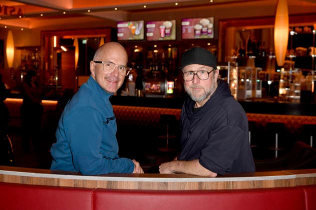 Christoph Maria Herbst und Bjarne Mädel beim Screening des Kinofilms Stromberg - wieder alles wie immer im Astor Grand Cinema. Hannover, 06.12.2025