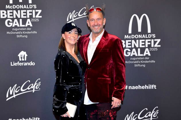 Tom Lehel mit Ehefrau Dany Lehel bei der 20. McDonald s Benefiz Gala zugunsten der McDonald s Kinderhilfe Stiftung in den Eisbach Studios. München, 06.12.2025
