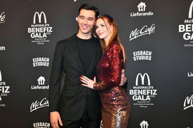 Diego Pooth mit Freundin Louisa Büscher bei der 20. McDonald s Benefiz Gala zugunsten der McDonald s Kinderhilfe Stiftung in den Eisbach Studios. München, 06.12.2025