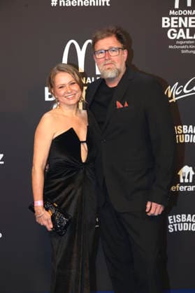 Nova Meierhenrich und Brian Bojsen bei der 20. McDonald s Benefiz Gala zugunsten der McDonald s Kinderhilfe Stiftung in den Eisbach Studios. München, 06.12.2025