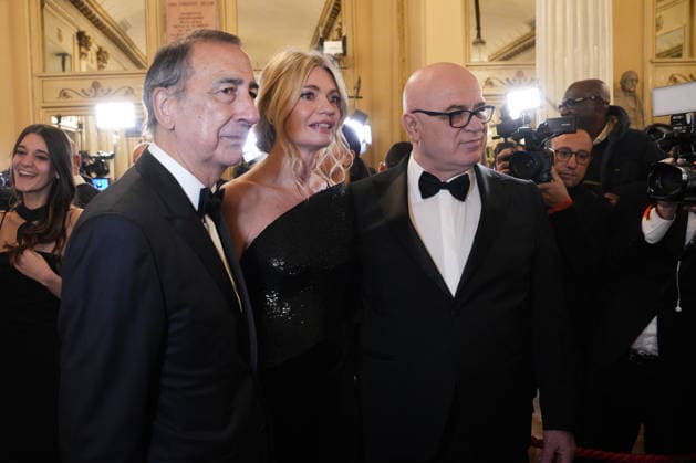 Milan, La Scala Premiere 2025, Guests in the Foyer. Pictured are Mayor of Milan Giuseppe Sala and Chiara Bazoli.  Copyright: xDuilioxPiaggesix xipa-agency.netx xDuilioxPiaggesix IPA_Agency_IPA68885387