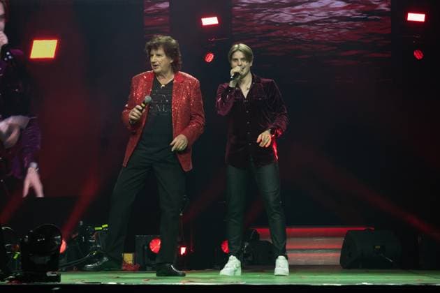 Schlagernacht des Jahres 2025 Olaf der Flipper und Vincent Gross bei der Schlagernacht des Jahres 2025 am 06.12.2025 in der Festhalle Frankfurt. Frankfurt Festhalle Hessen