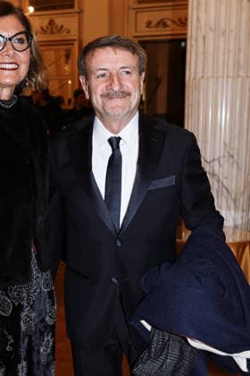 Milan, Guests arrive at the 2025 La Scala Premiere with Shostakovich s opera A Lady Macbeth of the Mtsensk District at Teatro alla Scala. Pictured: Giacomo Poretti (Italian comedian and actor)  Copyright: xAlessandroxBremecx xipa-agency.netx xx IPA_Agency_IPA68888901