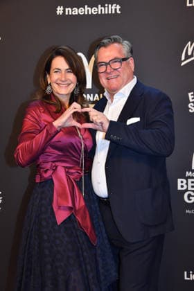 Natalie Schmid und Josef Schmid McDonalds Benefiz Gala McDonalds Kinderhilfe Stiftung Eisbach Studios München 06. Dezember 2025