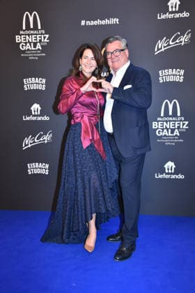 Natalie Schmid und Josef Schmid McDonalds Benefiz Gala McDonalds Kinderhilfe Stiftung Eisbach Studios München 06. Dezember 2025