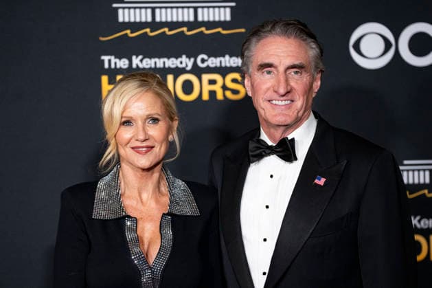 US Secretary of the Interior Doug Burgum and his wife, Kathryn Helgaas, arrive on the red carpet for the 48th annual Kennedy Center Honors at the Kennedy Center in Washington DC on Sunday, December 7, 2025. President Donald Trump will host this year s event, which honors songwriter George Strait, actors Michael Crawford and Sylvester Stallone, singer Gloria Gaynor, and the rock band Kiss.  WAP20251207549 BONNIExCASH