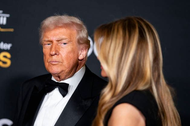 President Donald Trump and First Lady Melania Trump arrive on the red carpet for the 48th annual Kennedy Center Honors at the Kennedy Center in Washington DC on Sunday, December 7, 2025. President Donald Trump will host this year s event, which honors songwriter George Strait, actors Michael Crawford and Sylvester Stallone, singer Gloria Gaynor, and the rock band Kiss.  WAP20251207501 BONNIExCASH