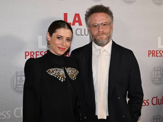 December 7, 2025, Los Angeles, California, USA: American actress, comedian, screenwriter, and director LAUREN MILLER ROGEN AND SETH ROGEN attend the Los Angeles Press Club presents the 18th Annual National Arts & Entertainment Journalism Awards Gala: RED CARPET. Los Angeles USA - ZUMAb173 20251207_aap_b173_021 Copyright: xBillyxBennightx