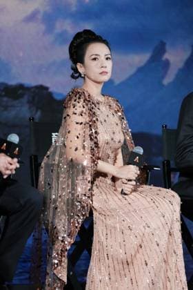 SANYA, CHINA - DECEMBER 08: Actress Zhang Ziyi attends the China premiere of film Avatar: Fire and Ash on December 8, 2025 in Sanya, Hainan Province of China.  Copyright: xVCGx 111608432955