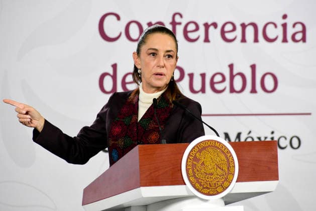 Mexico™s President Claudia Sheinbaum News Conference Mexico™s President Claudia Sheinbaum Pardo speaks during a briefing conference at National Palace. on December 8, 2025 in Mexico City, Mexico. (Photo by Luis Barron Eyepix Group) Copyright: xLuisxBarronx xEyepixxGroupx LB_08122025_173824