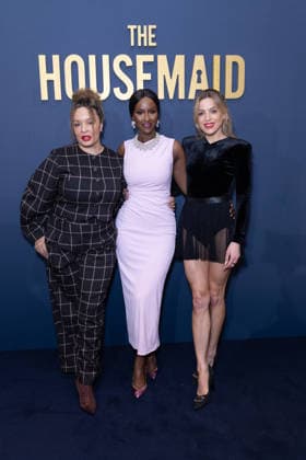 December 8, 2025, London, United Kingdom: (L to R) Pandora Christie, Sarah Mulindwa and Olivia Cox attend the UK Special Screening of The Housemaid at Odeon Luxe in Leicester Square. London United Kingdom - ZUMAs197 20251208_aaa_s197_174 Copyright: xPhilxLewisx