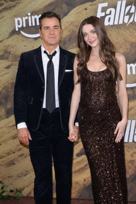 Fallout Premiere - Los Angeles, USA LOS ANGELES, USA. December 08, 2025: Justin Theroux & Nicole Brydon Bloom at the season 2 premiere of Fallout at the Academy Museum. Los Angeles CA USA  Copyright: xPaulxSmith Featureflashx