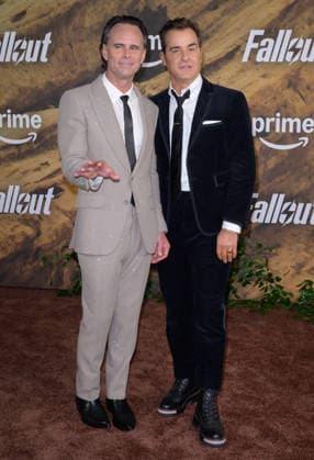 Fallout Premiere - Los Angeles, USA LOS ANGELES, USA. December 08, 2025: Walton Goggins & Justin Theroux at the season 2 premiere of Fallout at the Academy Museum. Los Angeles CA USA  Copyright: xPaulxSmith Featureflashx