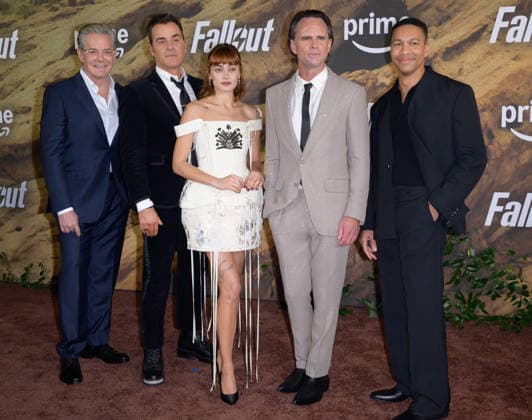 Fallout Premiere - Los Angeles, USA LOS ANGELES, USA. December 08, 2025: Kyle MacLachlan, Justin Theroux, Ella Purnell, Walton Goggins & Aaron Moten at the season 2 premiere of Fallout at the Academy Museum. Los Angeles CA USA  Copyright: xPaulxSmith Featureflashx