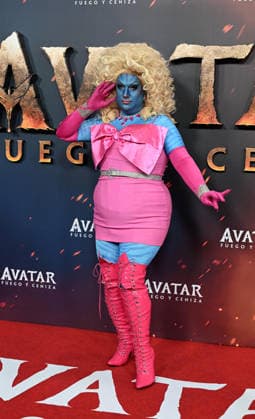Premiere of the movie Avatar Fire and Ash Star Xtravaganza attends the premiere of the new Avatar Fire and Ash which celebrates its premiere at Kinepolis Ciudad de la Imagen, December 9, 2025, in Madrid Spain With Avatar Fire and Ash, James Cameron takes audiences back to Pandora in an immersive new adventure featuring Marine turned Na vi leader Jake Sully Sam Worthington, Na vi warrior Neytiri Zoe Saldana and the Sully family CINEMA PREMIERE PEOPLE FILM José Madrid Madrid Espana  Copyright: xJosÃ xOlivax 7159567