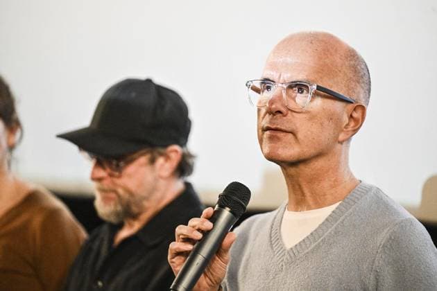 Stromberg Kino Tour im Revier - von Mülheim bis Dortmund mit u.a. C.M. Herbst und Bjärne Mädel ** NUR FÜR REDAKTIONELLE ZWECKE ** EDITORIAL USE ONLY **<p>Schauspielern Christoph Maria Herbst und Bjärne Mädel (v.r.) sind am Dienstag, 09. Dezember 2025 bei der Stromberg Kino Tour im UCI in Bochum dabei. Deutschland NRW Bochum Copyright: VladimirxWegener