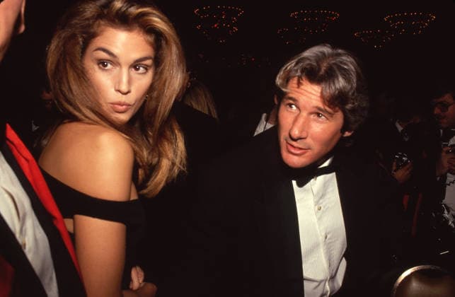 Cindy Crawford and Richard Gere attend the Sixth Annual American Cinematheque Salute to Martin Scorsese on March 22, 1991 at the Century Plaza Hotel in Los Angeles, California Copyright: xRalphxDominguez MediaPunchx