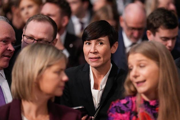 Nobels fredspris 2025 Oslo 20251210. Ine Marie Eriksen Soreide ankommer Oslo Radhus for utdelingen av Nobels fredspris. Datteren til Nobels fredsprismottaker, Ana Corina Sosa, tar i mot prisen pa vegne av sin mor. Den venezuelanske opposisjonslederen Maria Corina Machado far prisen for sitt utrettelige arbeid for a sikre demokratiske rettigheter for folket i Venezuela, og for sin kamp for en rettferdig og fredelig overgang fra diktatur til folkestyre. Pa grunn av omstendighetene i hjemlandet Venezuela kunne ikke Nobels fredsprismottaker delta pa utdelingen i Norge. Foto: Ole Berg-Rusten NTB POOL Oslo Norge NtLlMv5vowQ EDITORIAL USE ONLY Ref:_BNCNtLlMv5vowQ.jpg Copyright: xOlexBerg-Rustenx xNTBx