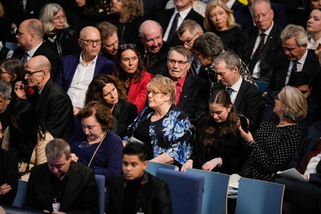Nobels fredspris 2025 Oslo 20251210. Trine Skei Grande ankommer Oslo Radhus for utdelingen av Nobels fredspris. Datteren til Nobels fredsprismottaker, Ana Corina Sosa, tar i mot prisen pa vegne av sin mor. Den venezuelanske opposisjonslederen Maria Corina Machado far prisen for sitt utrettelige arbeid for a sikre demokratiske rettigheter for folket i Venezuela, og for sin kamp for en rettferdig og fredelig overgang fra diktatur til folkestyre. Pa grunn av omstendighetene i hjemlandet Venezuela kunne ikke Nobels fredsprismottaker delta pa utdelingen i Norge. Foto: Stian Lysberg Solum NTB Oslo Norge iB0LP3rSPUU EDITORIAL USE ONLY Ref:_BNCiB0LP3rSPUU.jpg Copyright: xStianxLysbergxSolumx xNTBx