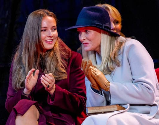 10-12-2025 Oslo Princess Mette-Marit and Princess Ingrid Alexandra attended the Save the Children Peace Prize celebration to Nobel Peace Prize Laureates Maria Corina Machado with her daughter Ana Corina Sosa outside the Nobel Peace Center in Oslo. Â  Copyright: xPPEx