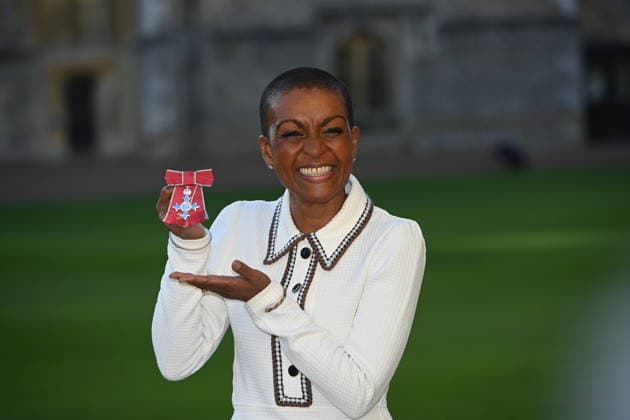 Investiture at Windsor Castle, UK, 10 December 2025 Windsor, UK, 10 December 2025: Adjoa Andoh awarded by Britain s Prince William, Prince of Wales at an investiture at Windsor Castle., Credit:Eddie Mulholland for The Telegraph Avalon UK, Windsor  Copyright: xEddiexMulhollandxforxThexTelegraphx xAvalonx 1058155640