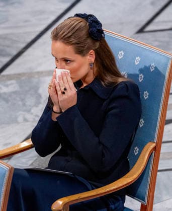 10-12-2025 Norway Princess Ingrid Alexandra at the awarding of the Nobel Peace Prize to Maria Corina Machado from Venezuela in the city hall in Olso. Due to the circumstances in her home country of Venezuela, Maria Corina Machado was unable to attend the award ceremony in Norway. Â  Copyright: xPPEx