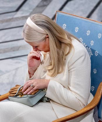 10-12-2025 Norway Princess Mette-Marit at the awarding of the Nobel Peace Prize to Maria Corina Machado from Venezuela in the city hall in Olso. Due to the circumstances in her home country of Venezuela, Maria Corina Machado was unable to attend the award ceremony in Norway. Â  Copyright: xPPEx