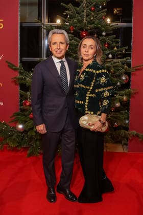 Spenden Gala - 31. Jose Carreras Gala - Alberto Carreras und Ingrid Savaldo bei der 31. Jose Carreras Gala in der Mediacity Leipzig am 10.12.2025. Copyright: xEventpressxKochanx