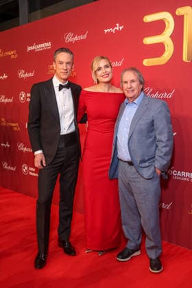 Spenden Gala - 31. Jose Carreras Gala - Sven Lohrig, Stephanie Müller-Spirra und Chris de Burgh bei der 31. Jose Carreras Gala in der Mediacity Leipzig am 10.12.2025. Copyright: xEventpressxKochanx