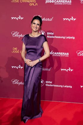 Leipzig - 31. Jose Carreras Gala 10.12.2025 ab 18 Uhr Leipzig, Altenburger Straße (Media City) Fotograf: EHL Media Im Foto: Maja Weber, Moderatorin Zur 31. Jose Carreras Gala sind am Mittwochabend erneut Dutzende Promis in die Leipziger Media City gekommen, um an Telefonen Spenden für die Leukämie-Stiftung entgegenzunehmen. Leipzig Sachsen Deutschland Copyright: xEHLxMedia DietmarxThomasx 20251210_carreras-gala-leipzig_27