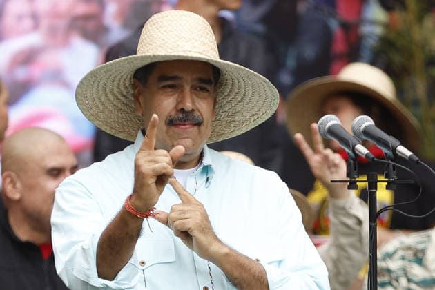 Venezuela marks anniversary of Battle of Santa Ines CARACAS, VENEZUELA - DECEMBER 10: President Nicolás Maduro addresses supporters during a rally marking the anniversary of the 19th-century Battle of Santa Ines in Caracas, Venezuela, on December 10, 2025. Pedro Rances Mattey Anadolu Caracas Venezuela. Editorial use only. Please get in touch for any other usage.  Copyright: x2025xAnadoluxPedroxRancesxMatteyx