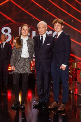 Spenden Gala - 31. Jose Carreras Gala - Joana Rocas, Jose Carreras und Adria Rocas bei der 31. Jose Carreras Gala in der Mediacity Leipzig am 10.12.2025. Copyright: xEventpressxKochanx