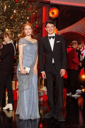 Spenden Gala - 31. Jose Carreras Gala - Barbara Meier und Julian Janssen (Checker Julian) bei der 31. Jose Carreras Gala in der Mediacity Leipzig am 10.12.2025. Copyright: xEventpressxKochanx