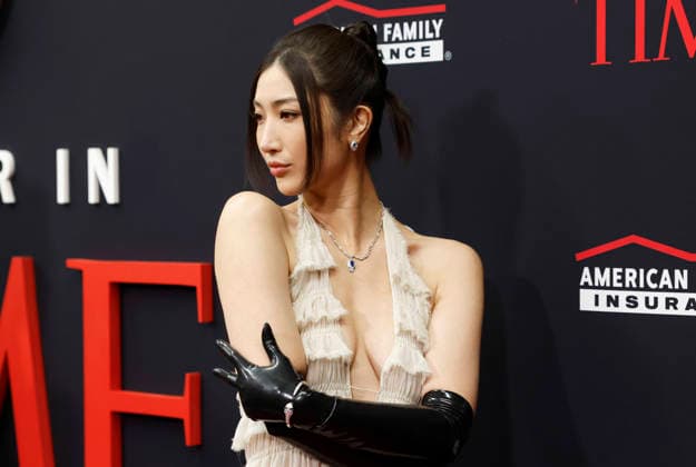 EJAE arrives on the red carpet when TIME Celebrates A Year In TIME at Current at Chelsea Piers on Wednesday, December 10, 2025 in New York City. Rei Ami, EJAE, and Audrey Nuna are the vocalists behind the fictional K-Pop girl group HUNTR X in the popular Netflix animated musical movie K-Pop Demon Hunters.  NYP20251210115 JohnxAngelillo