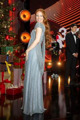 ABBleipzig: Barbara Meier Model auf der Buehne Teilnehmer Gast bei der 31.Jose Carreras Gala in der Media City Leipzig, am 10.12.25 Sachsen Deutschland