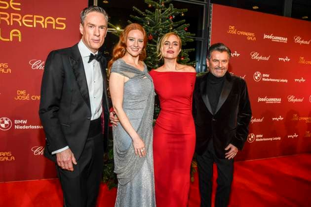 ABBleipzig: Sven Lorig, Barbara Meier, Stephanie Müller-Spirra und Thomas Anders zu Gast auf dem roten Teppich bei der 31.Jose Carreras Gala in der Media City Leipzig, am 10.12.25 Sachsen Deutschland