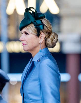 11-12-2025 Amsterdam Queen Maxima with the Finnish President Alexander Stubb and Suzanne Innes-Stubb during the welcome ceremony at the Dam square on the 1st day of the 2 day statevisit to the Netherlands. Â  Copyright: xPPEx