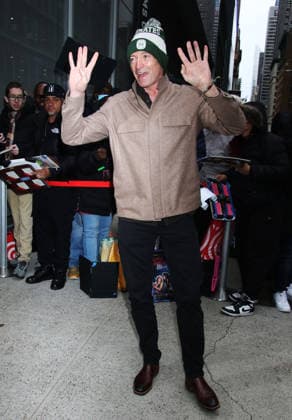 NEW YORK, NY- DECEMBER 10: Hugh Jackman seen arriving at the screening on Song Sung Blue at the Robin Williams Center-SAG-AFTRA Foundation in New YorkCity on December 10, 2025. Copyright: xRWx