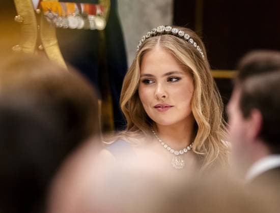 Entertainment Bilder des Tages AMSTERDAM - Princess Amalia at the state banquet at the Royal Palace in Amsterdam with King Willem-Alexander, Queen Maxima, the President of Finland Alexander Stubb and his wife Suzanne Innes-Stubb, on the first day of a two-day state visit to the Netherlands. ANP REMKO DE WAAL netherlands out - belgium out  Copyright: xx x544611375x originalFilename: 544611375.jpg